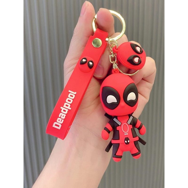 DEALSEVEN FASHION Unisex 3D Deadpool Cartoon Key Chain