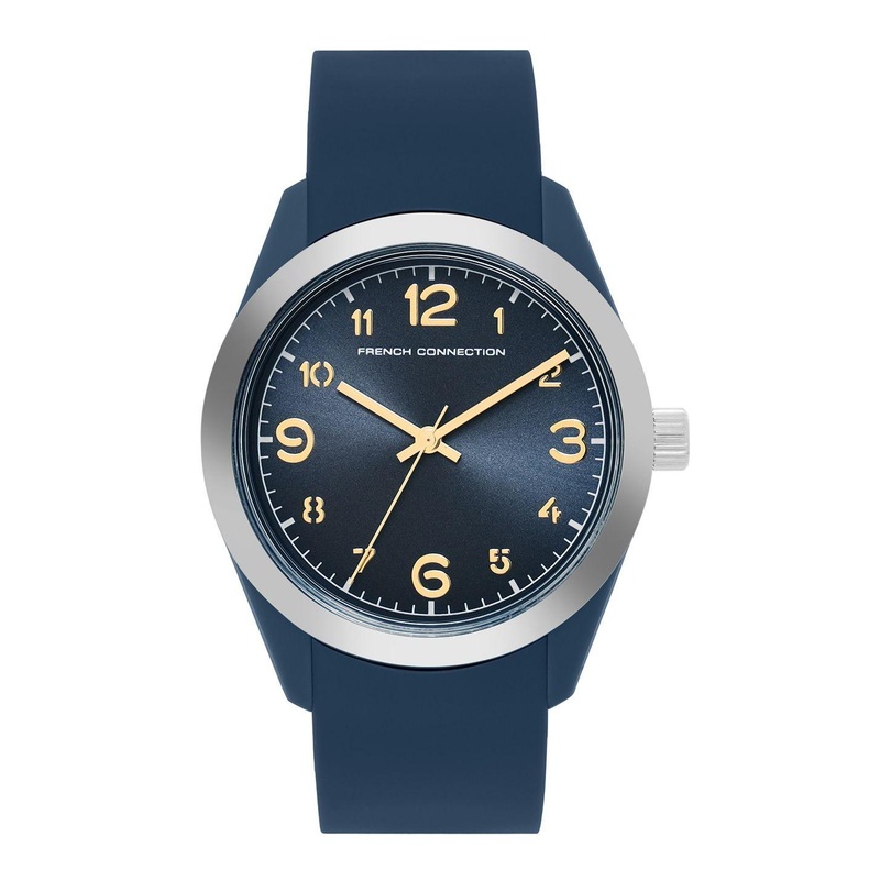 French Connection Glomark Unisex Silicon Straps Analogue Watch FC03U