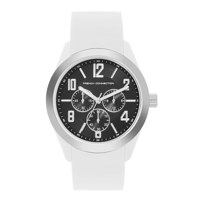 French Connection Sazz Unisex Textured Dial & Straps Analogue Watch FC04BW