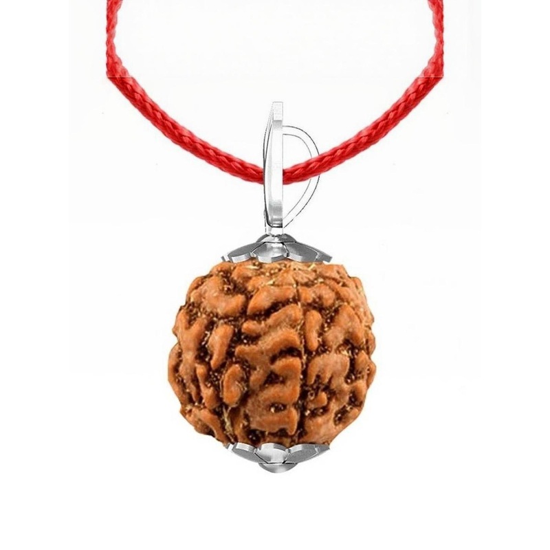 RAVIOUR LIFESTYLE Original & Natural Seven Face Rudraksha Alloy Pendant