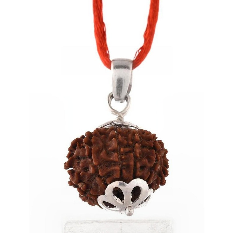 RAVIOUR LIFESTYLE Unisex Brown Alloy Metal Rudraksha Pendants
