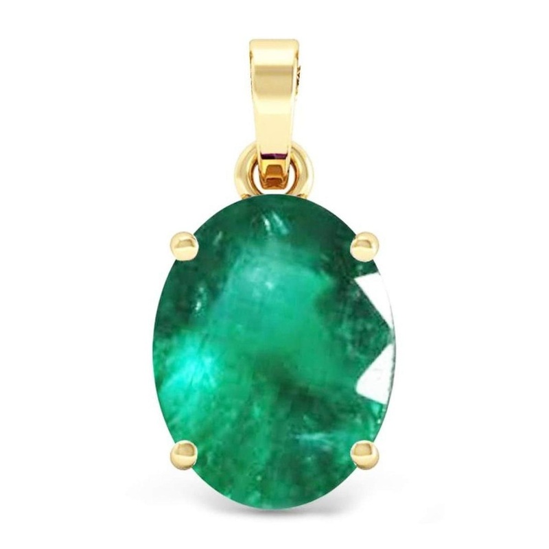 RAVIOUR LIFESTYLE  Unisex Original Panchdhatu Emerald Panna 6.25 Kt Gold Plated