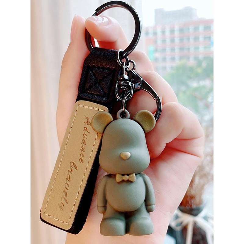 Spiaty 3D Nordic Bow Tie Bear Key Chain