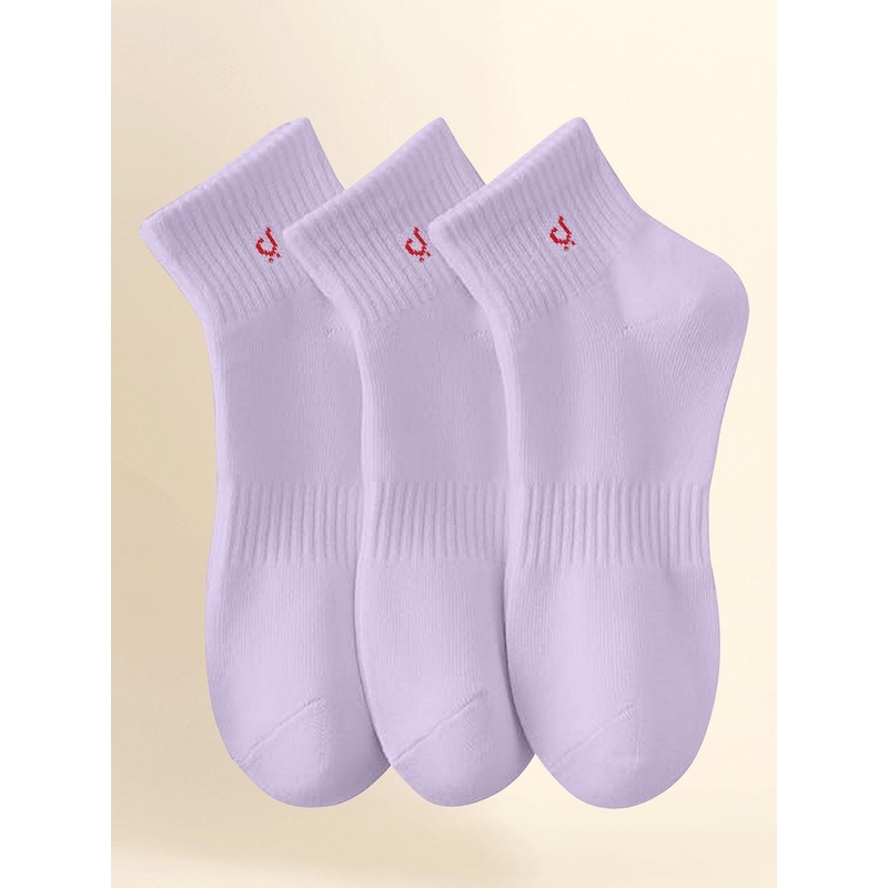 Trendmalls Unisex Pack 3 Solid Ankle Length Socks