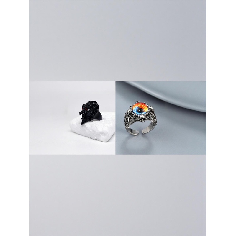 J.S ENTERPRISES Set Of 2 Unisex Statement Finger Rings