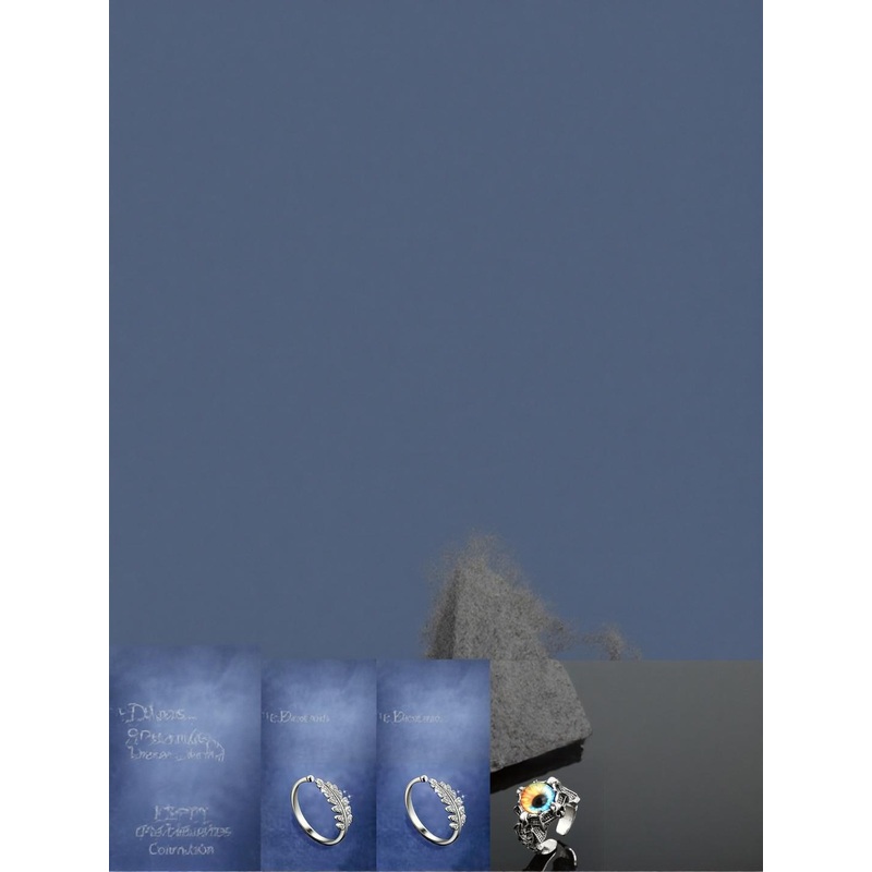 J.S ENTERPRISES Set Of 3 Unisex Oxidised Finger Rings