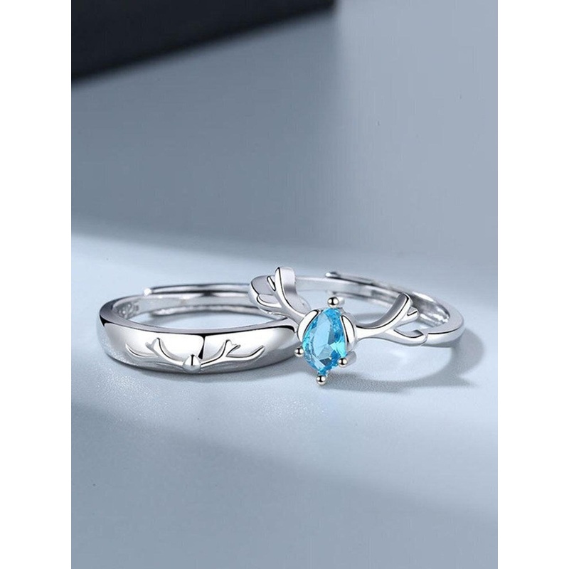 J.S ENTERPRISES Unisex Set of 2 Adjustable Finger Rings