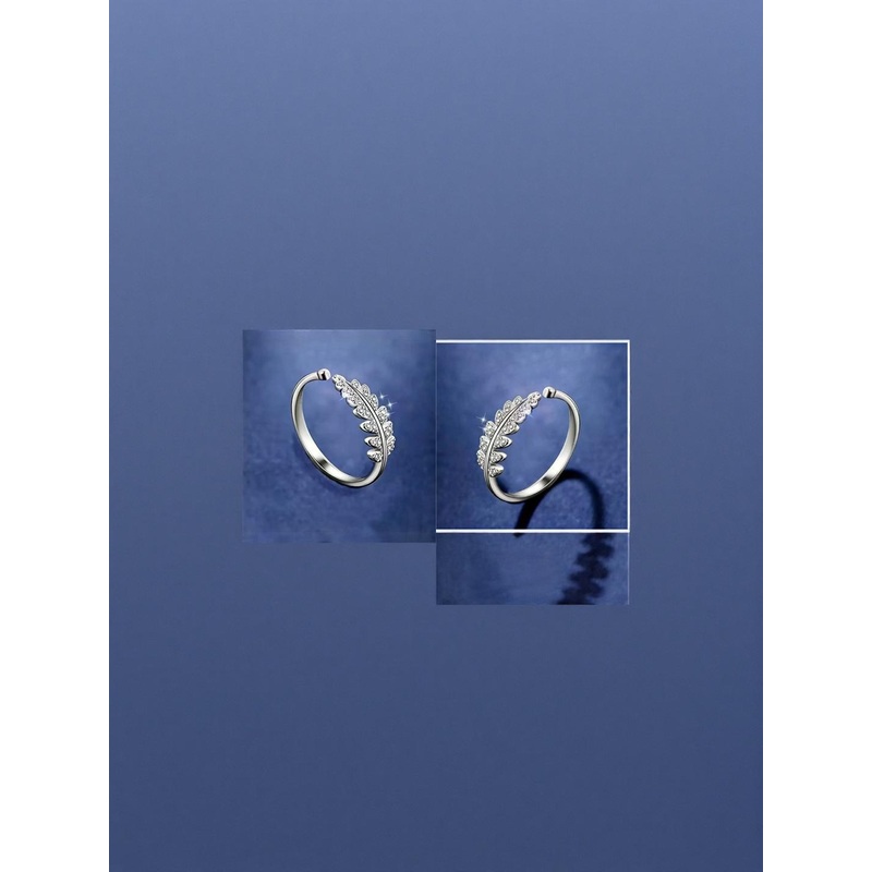 J.S ENTERPRISES Unisex Stainless Steel Leaf Finger Ring