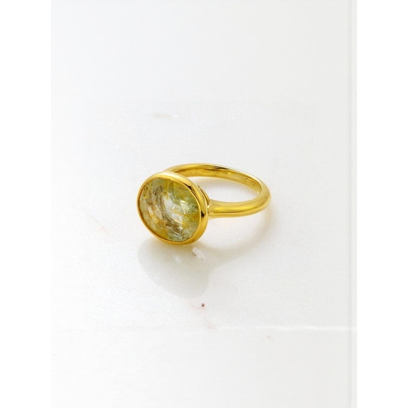 RAVIOUR LIFESTYLE Sapphire Stone Studded Finger Ring