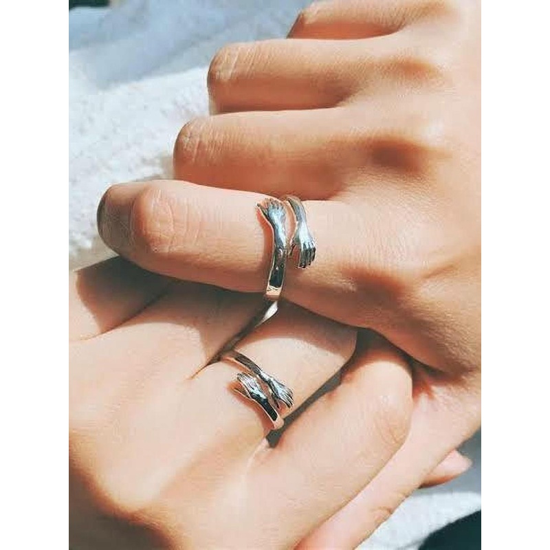 Teeragaj Set Of 2 Adjustable Couple Finger Rings