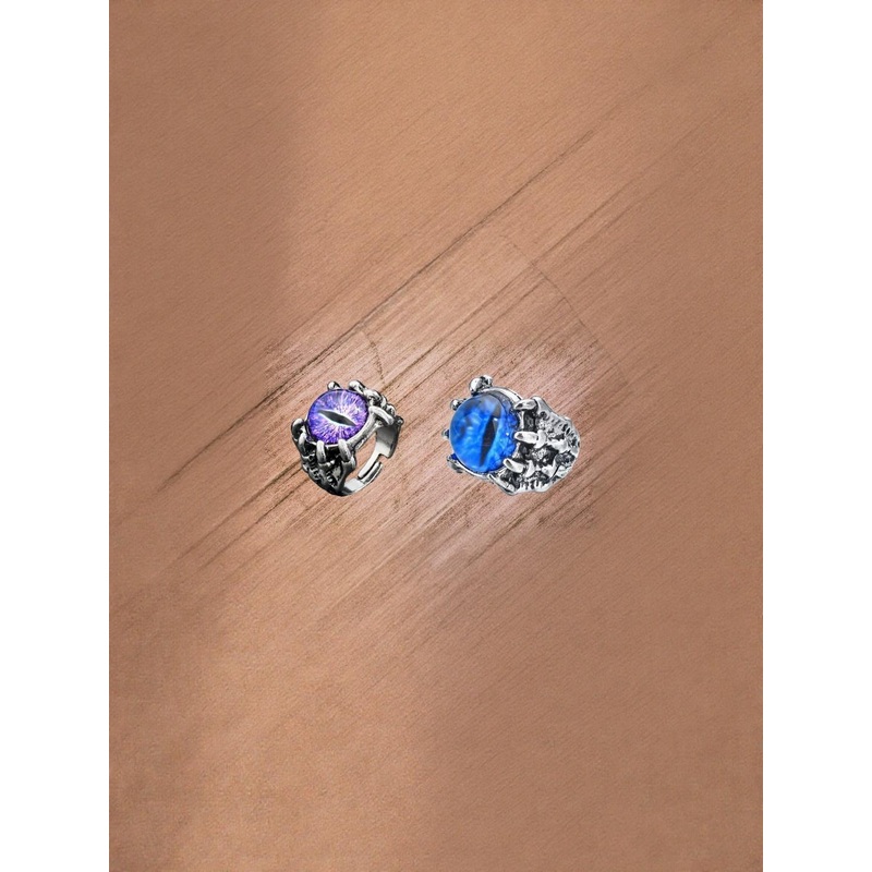 Teeragaj Set Of 2 Eye Adjustable Finger Rings