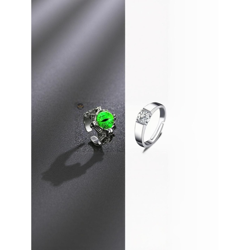 Teeragaj  Set Of 2 Stone Studded Adjustable Finger Ring