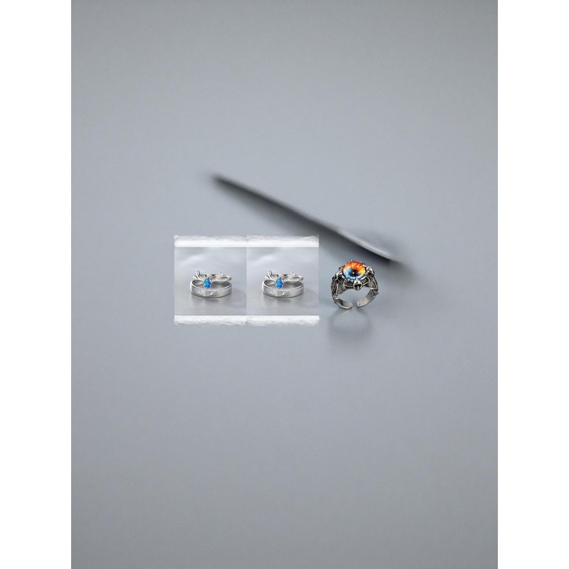 Teeragaj Set Of 4 Stone Studded Adjustable Finger Ring