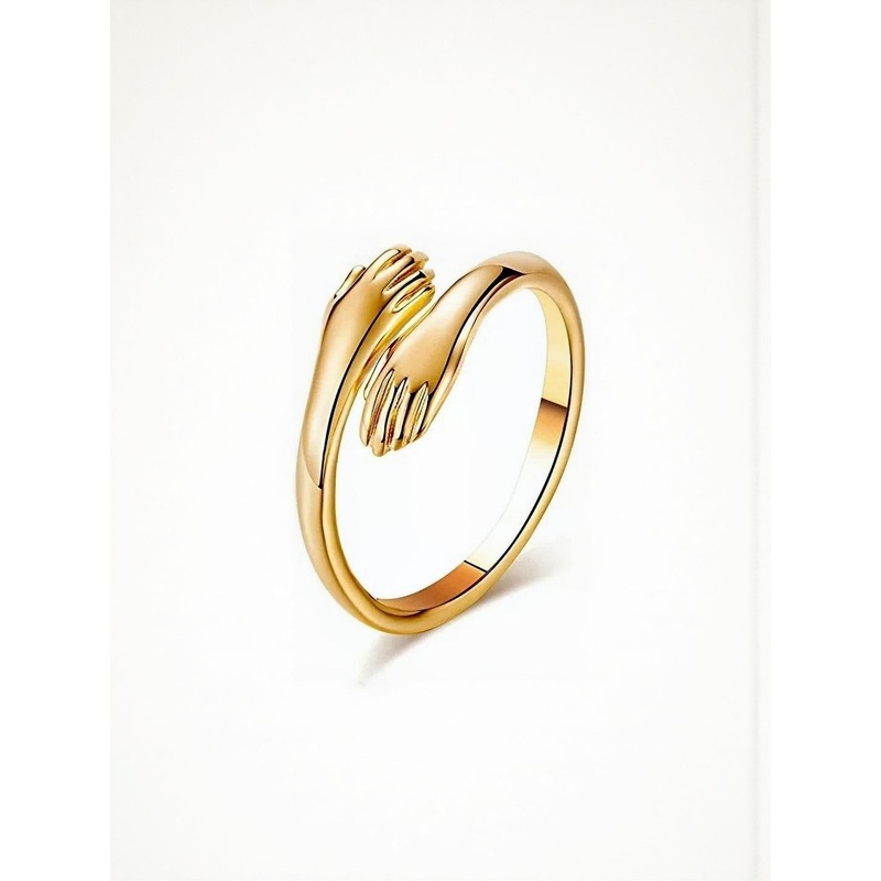 Teeragaj Stainless Steel Hug Finger Ring