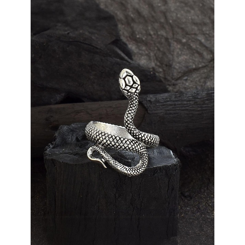 Teeragaj Unisex Stainless Steel Textured Finger Ring