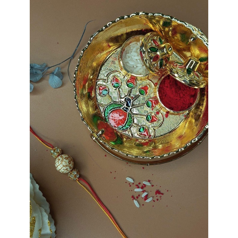 Anouk Beaded Rakhi Tribal Print & Card