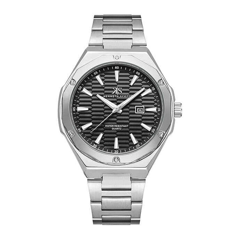 KENNETH SCOTT Men Dial & Stainless Steel Bracelet Style Straps Analogue Watch K23026-SBSB