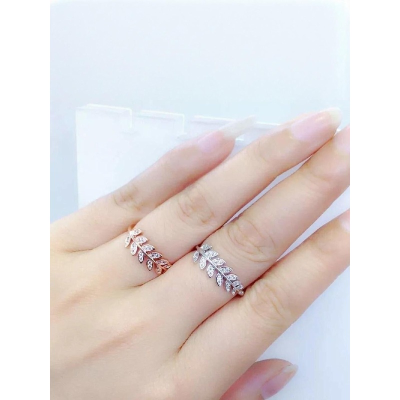 Teeragaj Cubic Zirconia Stone-Studded Stone-Studded Adjustable Finger Ring