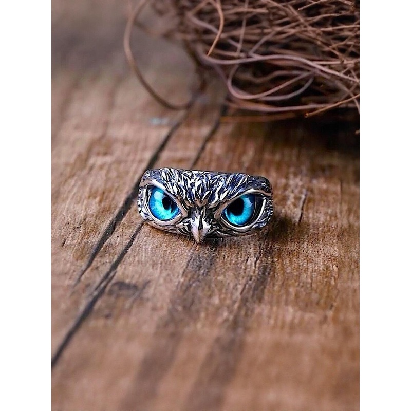 Teeragaj  Eye Stone-Studded Adjustable Finger Ring