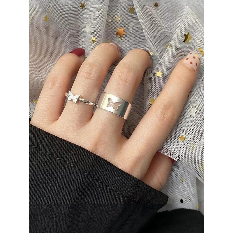 Teeragaj  Set Of 2 Adjustable Finger Ring