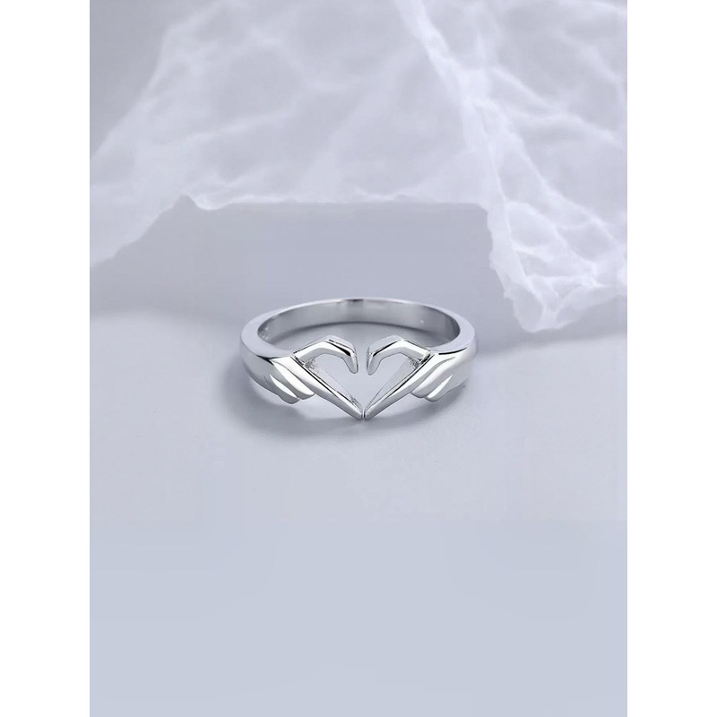 Teeragaj Set Of 2 Heart-Shaped Finger Rings