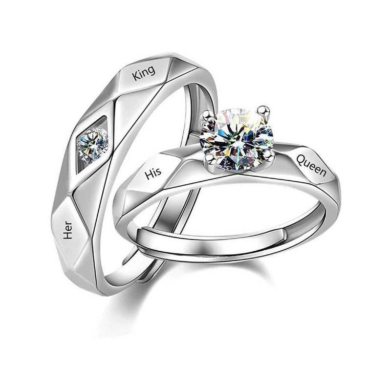 Teeragaj Set Of 2 Stone Studded Ring