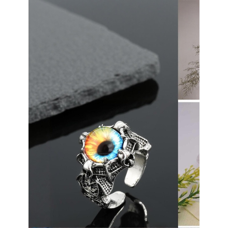 Teeragaj Set Of 2 Stones-Studded Finger Ring And Kada