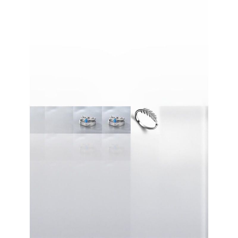 Teeragaj Set Of 3 Diamond Stone-Studded Adjustable Finger Rings