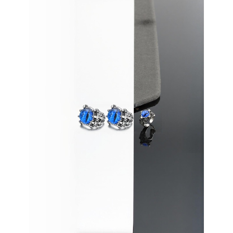 Teeragaj Set Of 3 Eye Stone-Studded Adjustable Finger Ring