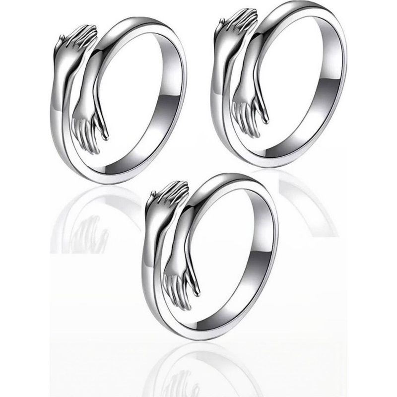 Teeragaj Set Of 5 Stainless Steel Adjustable Finger Ring