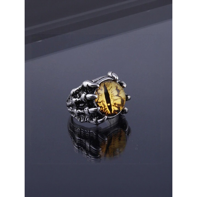 Teeragaj Stainless Steel Stones Studded Owl Finger Ring