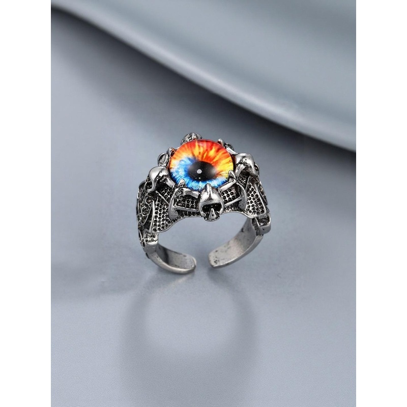 Teeragaj Stone-Studded Eye Shaped Finger Ring