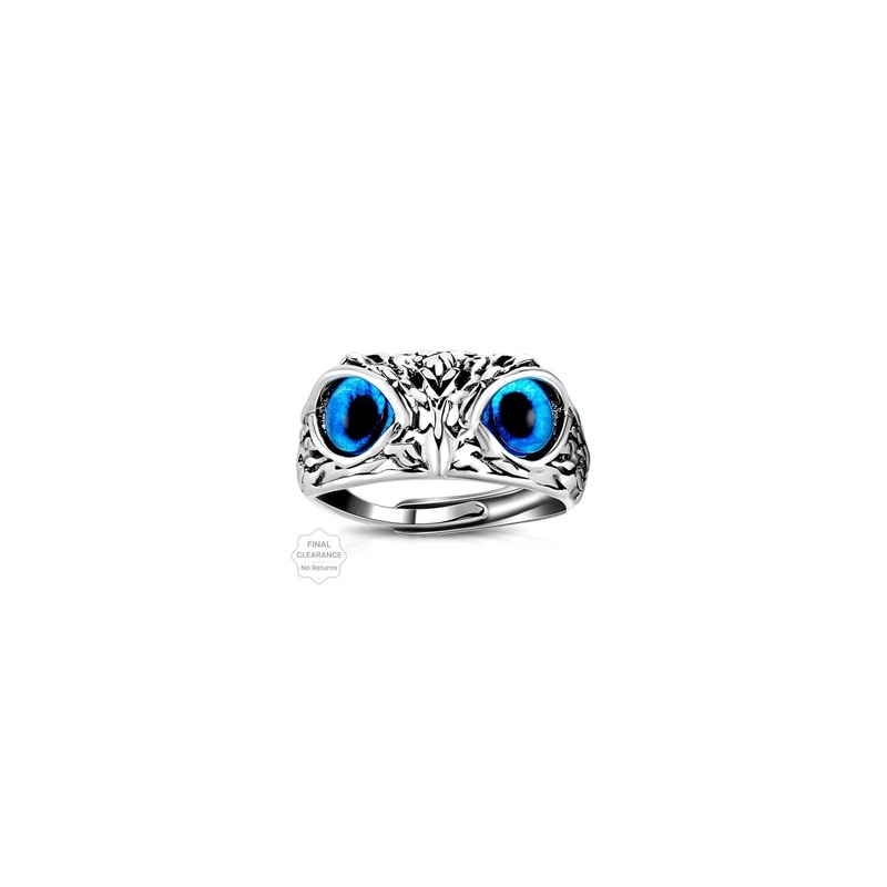 Teeragaj Unisex Eye Stone-Studded Adjustable Finger Ring