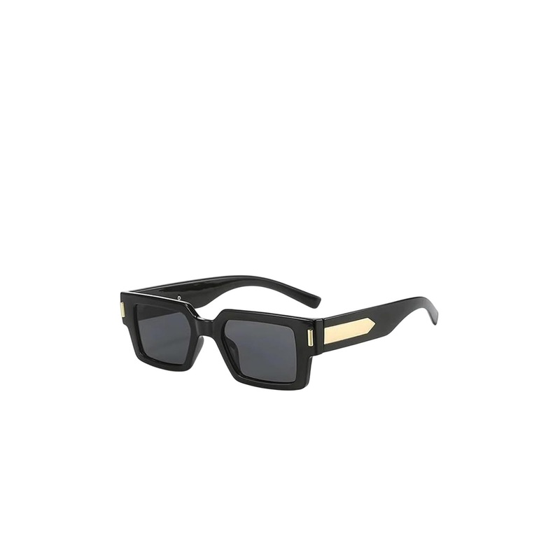 AUGEN Unisex Black Lens & Black Square Sunglasses with UV Protected Lens VI-SG-214-C1