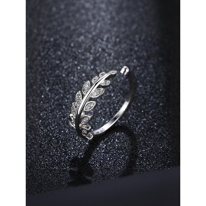 Teeragaj Cubic Zirconia Stone-Studded Adjustable Finger Ring