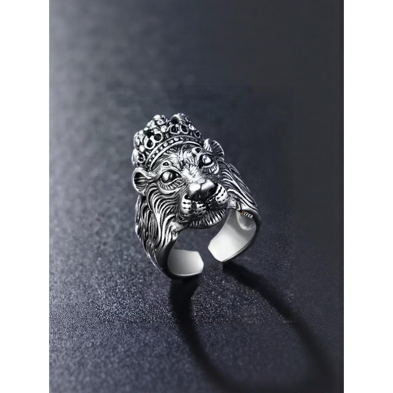 Teeragaj Lion Face Adjustable Finger Ring