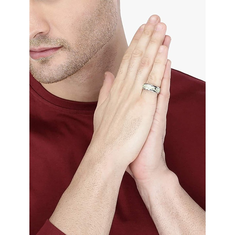 Teeragaj Men Stainless Steel Radium Finger Ring