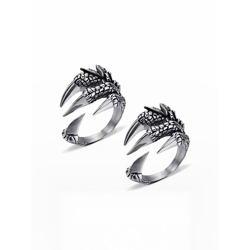 Teeragaj Set Of 2 Stainless Steel Adjustable Finger Rings