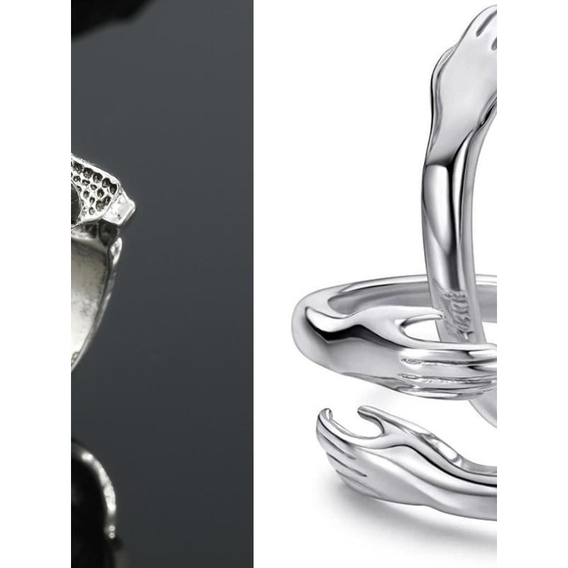 Teeragaj  Set Of 3 Stone Studded Adjustable Finger Ring