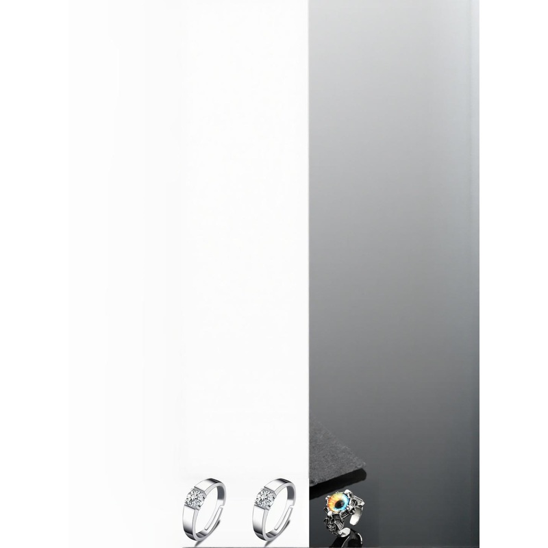 Teeragaj Set Of 3 Stones Studded & Eye Adjustable Finger Rings