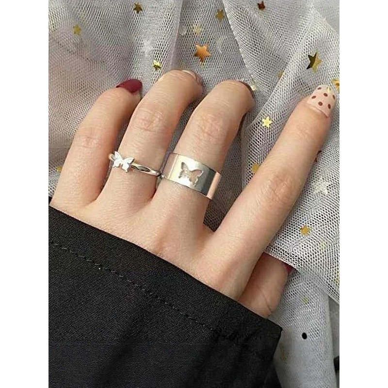 Teeragaj Set Of 4 Cuddle Hug Adjustable Finger Rings
