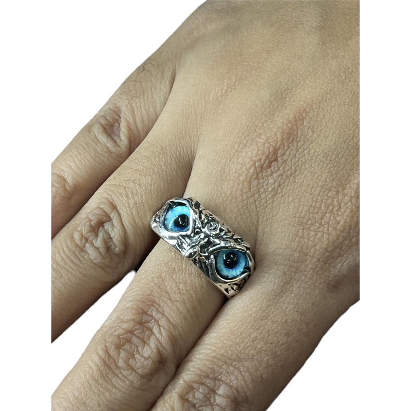 Teeragaj Stainless Steel Owl Eye Shaped Ring