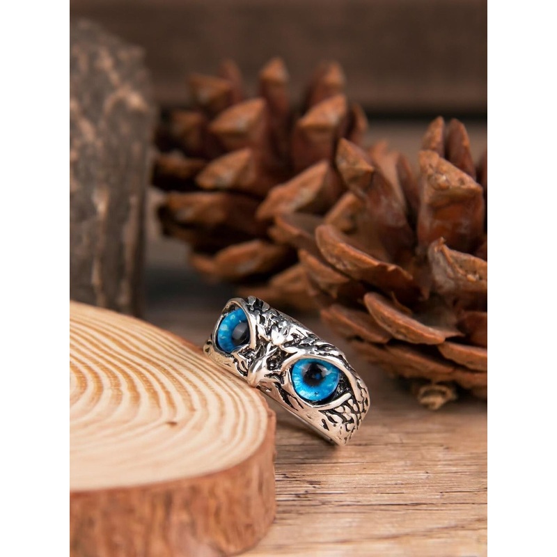 Teeragaj Stainless Steel Owl Finger Ring