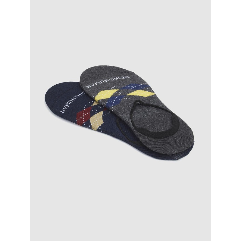 Being Human Men Pack Of 2 Checked Shoe Liners Socks