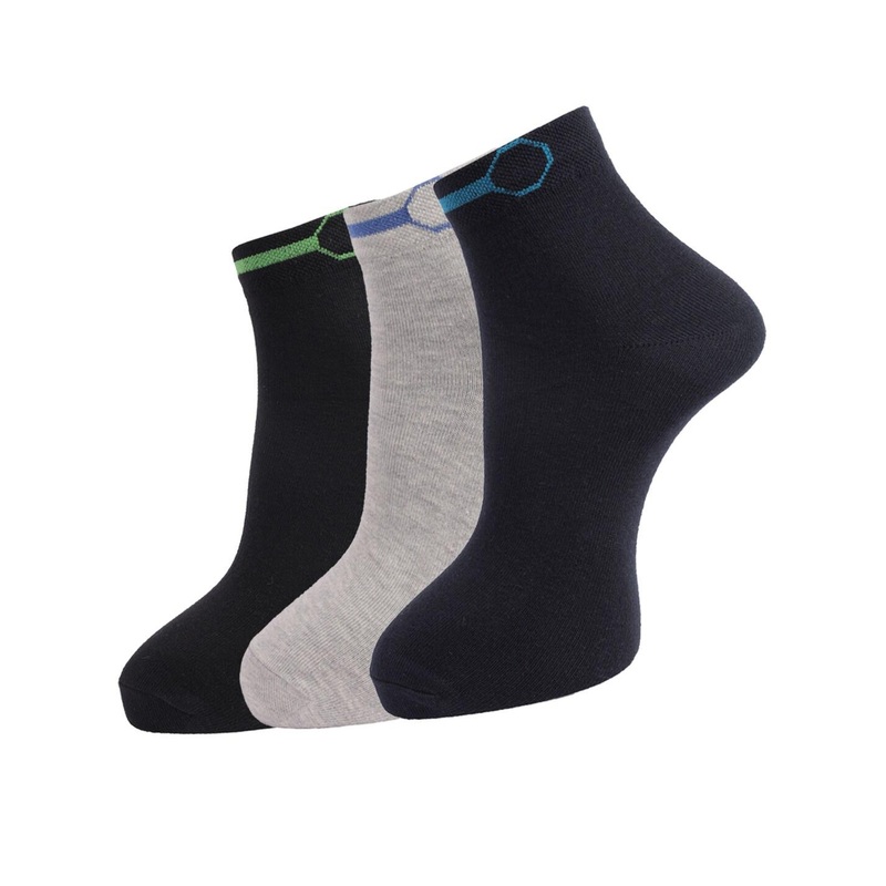 Dollar Socks Men Pack Of 3 Assorted Above Ankle-Length Cotton Socks