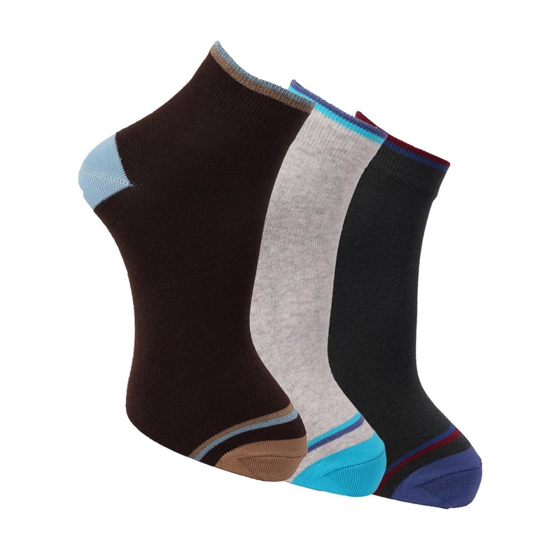 Dollar Socks Men Pack of 3 Assorted Ankle Length Socks