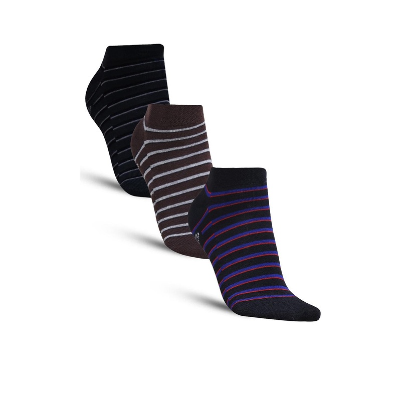 Dollar Socks Men Pack Of 3 Assorted Cotton Ankle Length Socks