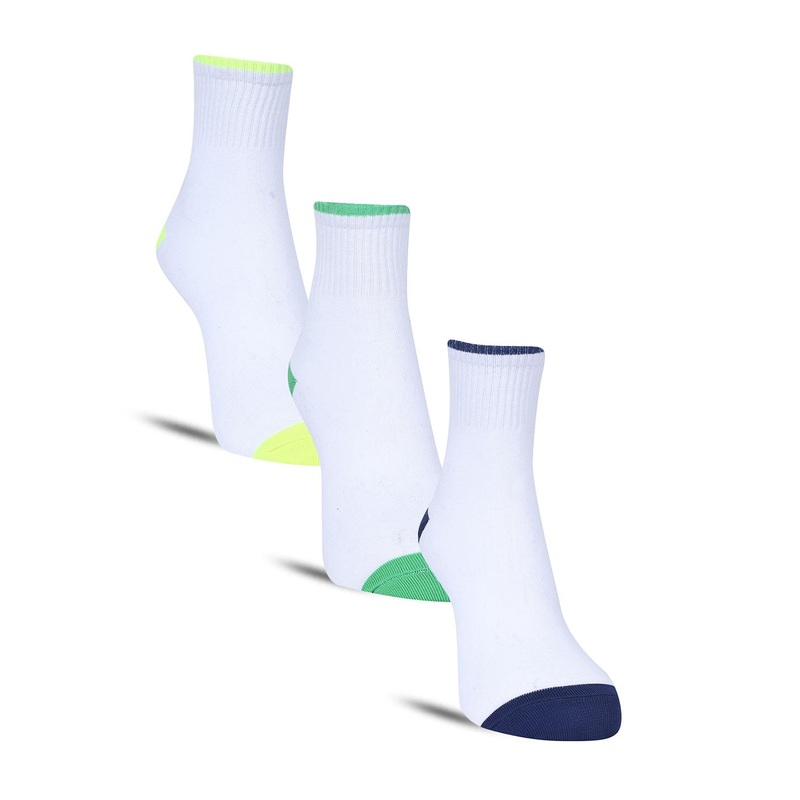 Dollar Socks Men Pack of 3 Colourblocked Cotton Above Ankle-Length Socks