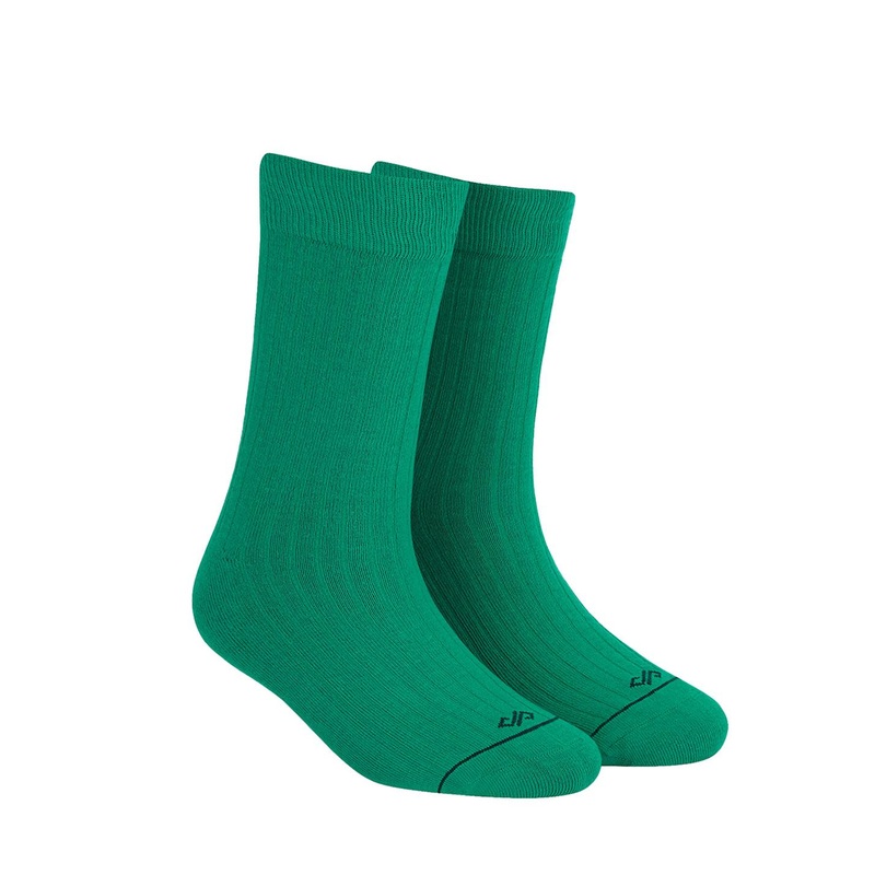 Dynamocks Unisex Green Solid Calf-Length Socks