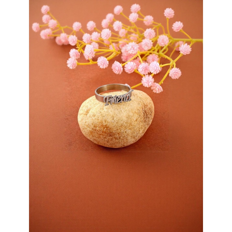 DZINETRENDZ Men Stainless Steel Friend Finger Ring